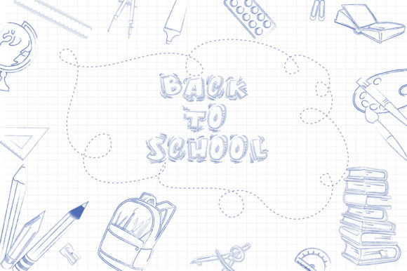 Back to School Blue Pen Set Element – A Versatile Design Asset for Creators and Professionals