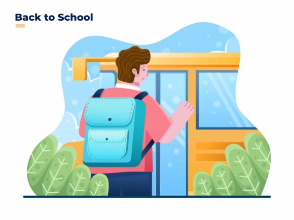 Back-to-School Journeys: Exploring the Kids Going Back to School with Bus Illustration