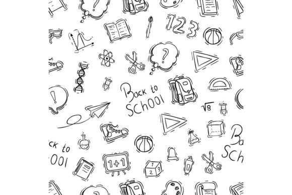 Back to School Pattern Elements for Vector Design