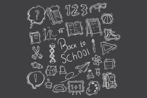 Doodle Back to School Vector Icons for Creators