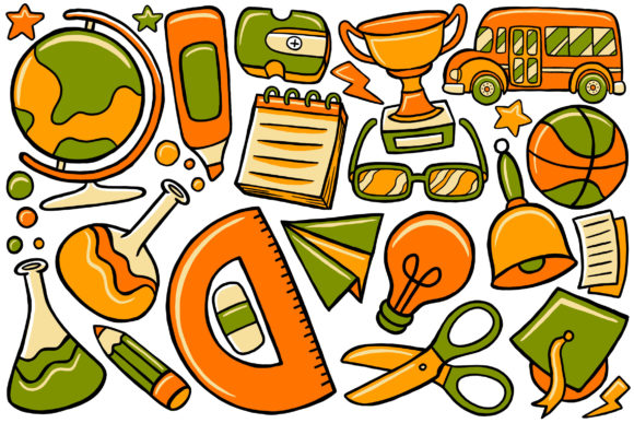 Exploring Back to School Doodle Vector 02: A Versatile Design Resource for Creative Projects