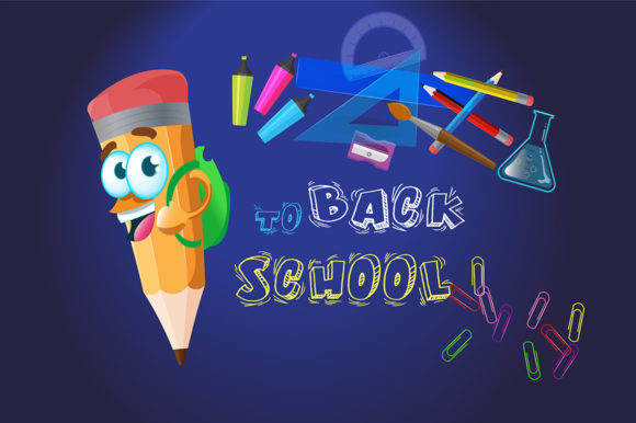 Funny Back to School Education Vector for Creative Projects