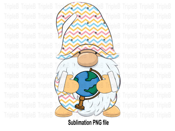 Gnome Globe Back to School Sublimation: Creative Designs for Classroom and Craft Projects