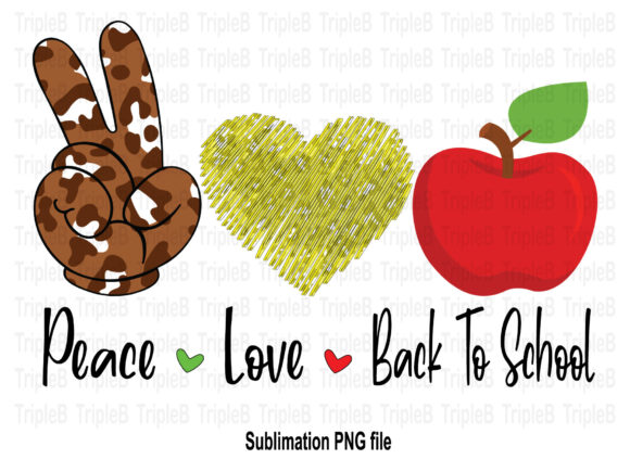 Peace Love Back to School Design Assets