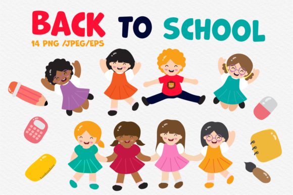 Using School Girl Back to School Cartoon Graphics for Real Projects and Workflows