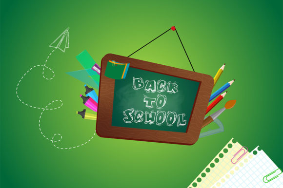 Welcome Back to School Blackboard Vector